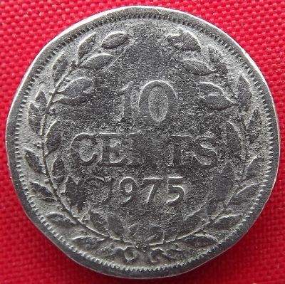Лот: 18896606. Фото: 1. (№2877/LF) 10 центов 1975 (Либерия... Африка