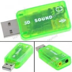 Лот: 3301584. Фото: 1. Внешняя USB 3 D звуковая карта... Звуковые карты