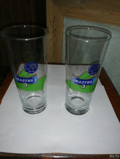 Лот: 16844511. Фото: 1. стакан балтика 3 стекло 2 шт. Кружки, стаканы, бокалы