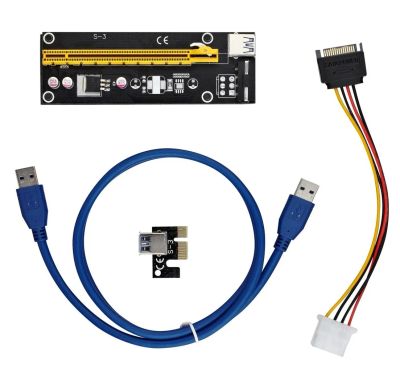 Лот: 4513578. Фото: 1. USB Райзер (Riser) PCI-E 1x-16x... Шлейфы, кабели, переходники