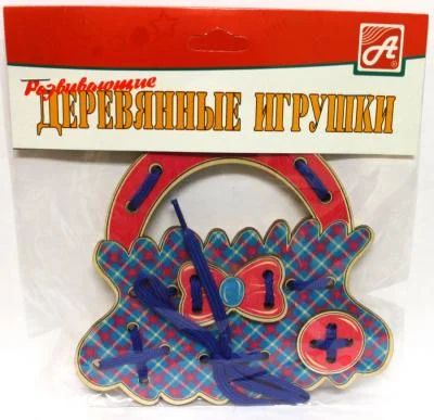 Лот: 11859747. Фото: 1. Шнуровка Сумочка Шотландка. Развивающие