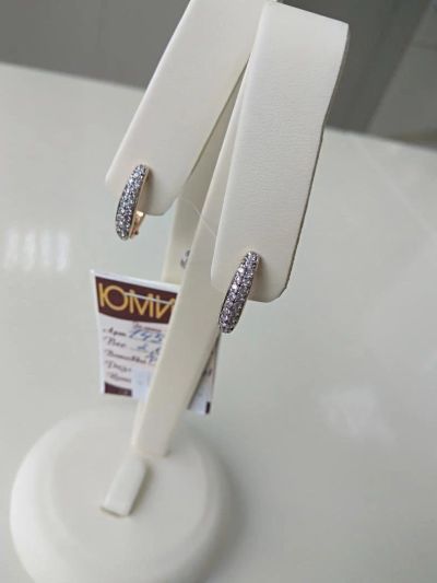 Лот: 11119980. Фото: 1. Серьги золотые НОВЫЕ! 585 проба... Серьги, каффы