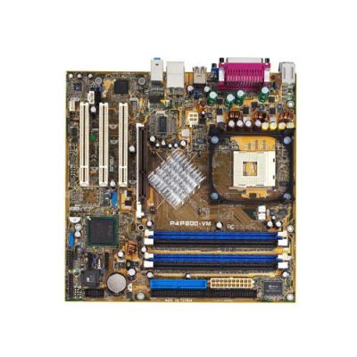 Лот: 3046077. Фото: 1. ASUS P4P800-VM + Celeron D 2.4GHz... Материнские платы