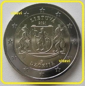 Лот: 18137902. Фото: 1. Литва 2 евро 2021. Регион Дзукия... Европа