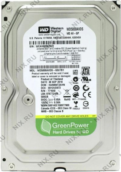 Лот: 10776251. Фото: 1. Жёсткий диск HDD 500 Gb SATA-II... Жёсткие диски (HDD)