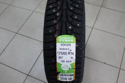 Лот: 12101194. Фото: 1. Nokian Nordman 5 175/65 R14 86T... Шины