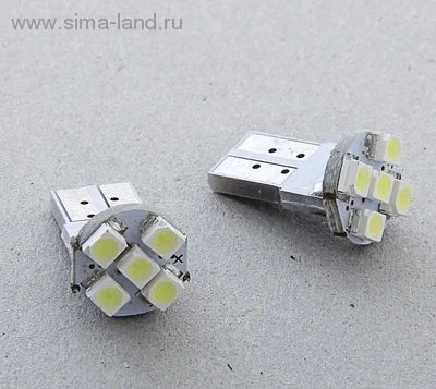 Лот: 3479736. Фото: 1. Автолампа T10 светодиодная к-т. Оптика и освещение