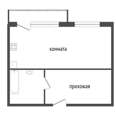 Лот: 21173897. Фото: 1. Продам 1-комн. кв. 30.8 кв.м... Квартиры, студии