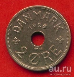Лот: 9404317. Фото: 1. Дания 2 эре 1929 (37). Европа