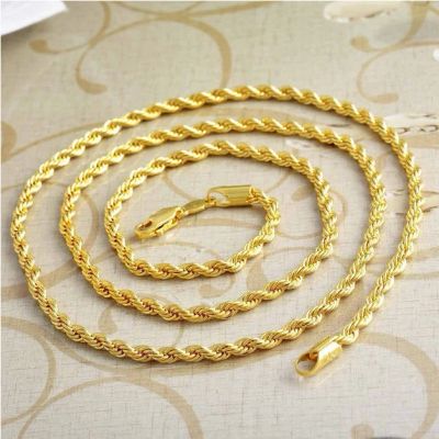 Лот: 3841974. Фото: 1. Цепочка золото 14к 24" 4mm Twisted... Цепочки