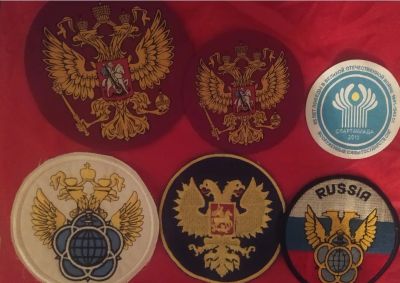 Лот: 24669550. Фото: 1. Нашивки шевроны России вышиты... Другое (спортивная одежда)