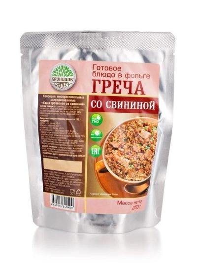 Лот: 17200730. Фото: 1. Консервы (Кронидов) "Каша гречневая... Подарки на 23 февраля