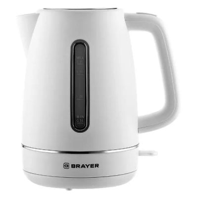 Лот: 24902059. Фото: 1. Электрический чайник Brayer BR6103WH. Чайники, кофемашины, кулеры