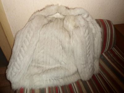 Лот: 5402548. Фото: 1. Шуба из белого Песца р 46 - 48... Верхняя одежда