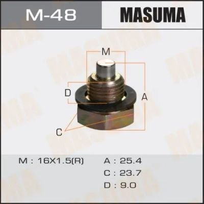Лот: 17645087. Фото: 1. Пробка Masuma 48/M16x1.5 с магнитом... Расходные материалы