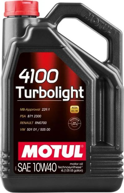Лот: 20067534. Фото: 1. MOTUL 4100 Turbolight 10w40 SN... Масла, жидкости
