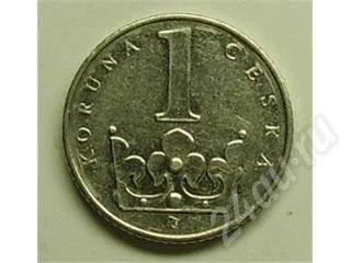Лот: 25592. Фото: 1. Чехия. 1 крона 1994г. Красноярск