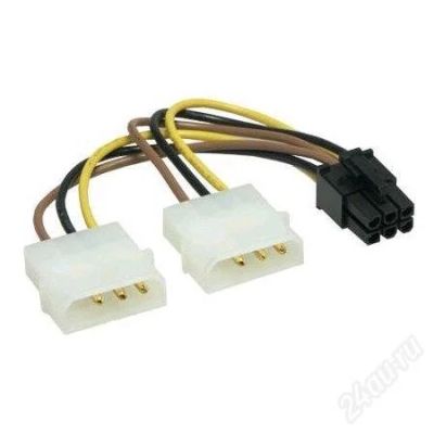 Лот: 2085159. Фото: 1. Переходник MOLEX - 6-pin PCI-E. Шлейфы, кабели, переходники