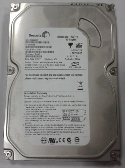 Лот: 8390957. Фото: 1. Жесткий диск IDE Seagate ST380215A... Жёсткие диски