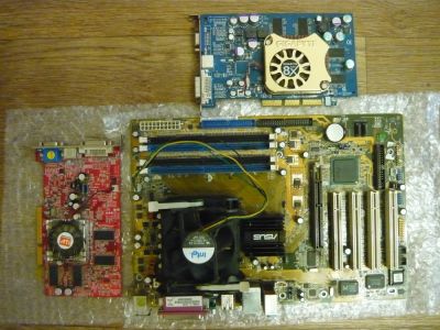 Лот: 6481550. Фото: 1. Материнская плата ASUS P4P800-X... Материнские платы