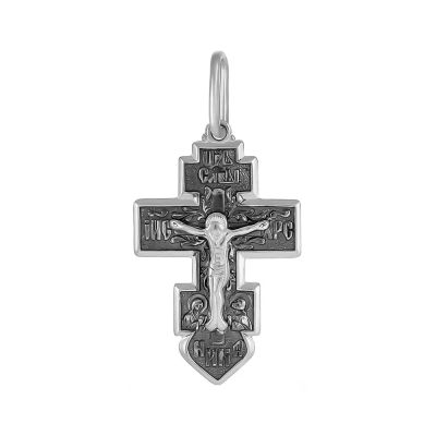 Лот: 23844772. Фото: 1. Подвеска-крестик из серебра. Другое (ювелирные изделия, бижутерия, часы)