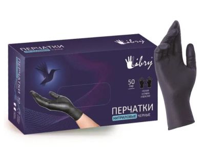Лот: 20738410. Фото: 1. Перчатки нитриловые Libry KN002ВL... Защитные очки, каски, перчатки