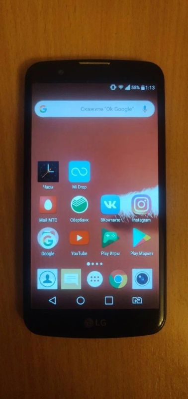 Лот: 10976453. Фото: 1. Смартфон LG K10 LTE (K430DS) Black... Смартфоны