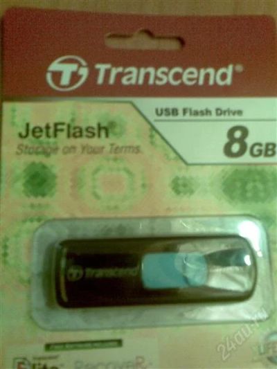 Лот: 1194149. Фото: 1. USB 8Gb Transcend новая. USB-флеш карты
