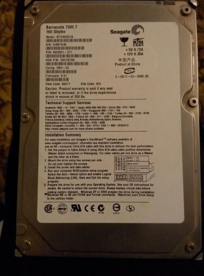 Лот: 7935782. Фото: 1. жесткий диск. Жёсткие диски (HDD)