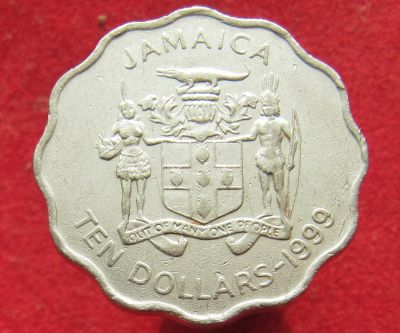 Лот: 15483655. Фото: 1. Ямайка 10 долларов, 1999г. Остальные страны