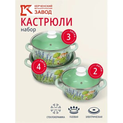 Лот: 24115917. Фото: 1. Набор посуды эмалированная сталь... Сервизы, наборы посуды