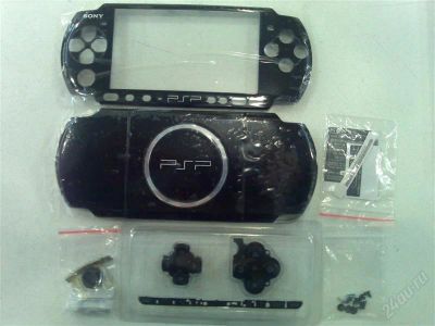 Лот: 786025. Фото: 1. Корпус PSP slim 300х серии черный... Запчасти для игровых приставок, консолей