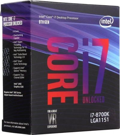 Лот: 12097565. Фото: 1. Процессор Intel Core i7-8700K... Процессоры