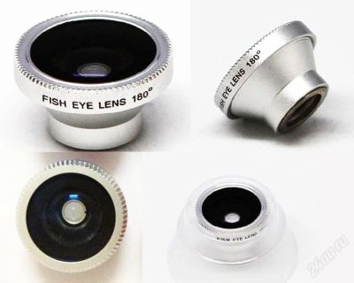 Лот: 2394881. Фото: 1. 180° fisheye fish eye lens универсальный... Другое (смартфоны, связь, навигация)