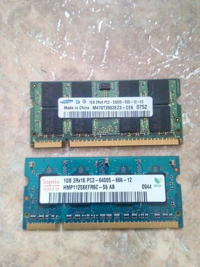 Лот: 9191748. Фото: 1. ddr2 две планки по 1gb оперативная... Оперативная память