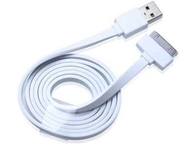 Лот: 10980329. Фото: 1. Дата-кабель iPhone 4 плоский. Дата-кабели, переходники