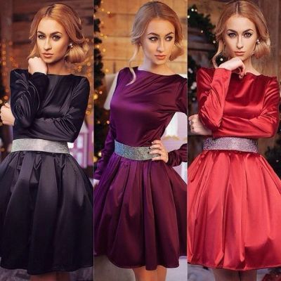 Лот: 6406446. Фото: 1. Атласное короткое платье, новое. Платья