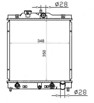 Лот: 3711820. Фото: 1. Радиатор honda civic/domani/partner... Двигатель и элементы двигателя