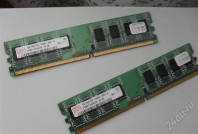 Лот: 421469. Фото: 1. Hynix DDR2 2x1gb 800 мгц. Оперативная память