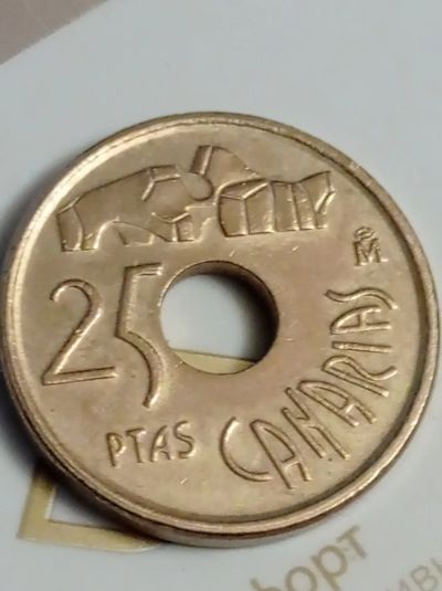 Лот: 19661770. Фото: 1. 25 песет 1994 г. Испания. Канарские... Европа