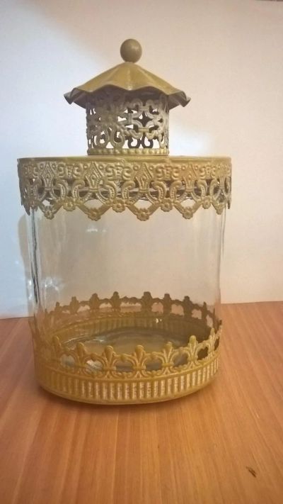 Лот: 7067703. Фото: 1. Подсвечник банка, стекло, винтаж. Подсвечники, канделябры