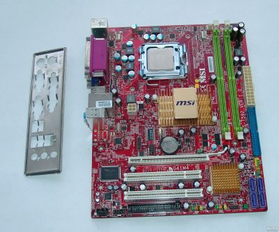 Лот: 15313211. Фото: 1. Материнская плата MSI G41M4-F... Материнские платы