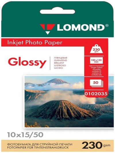 Лот: 25747638. Фото: 1. Фотобумага Lomond 10*15 глянец. Фотобумага, плёнка
