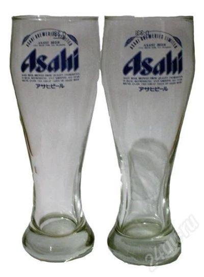 Лот: 453644. Фото: 1. Пара пивных бокалов Asahi (0,5... Кружки, стаканы, бокалы