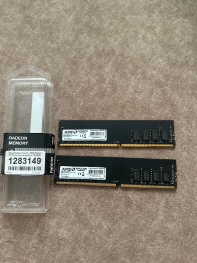 Лот: 25079441. Фото: 1. 2шт 4gb ddr4 amd radeon. Оперативная память