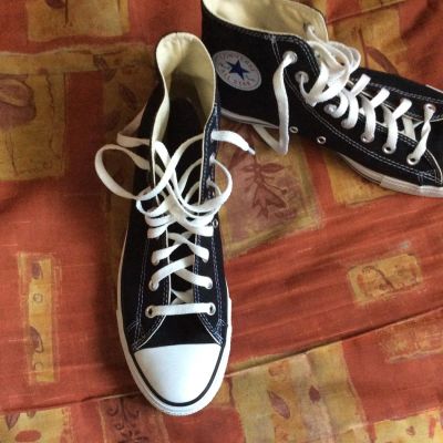 Лот: 5532964. Фото: 1. Кеды converse таиланд черные высокие. Кеды, кроссовки, слипоны