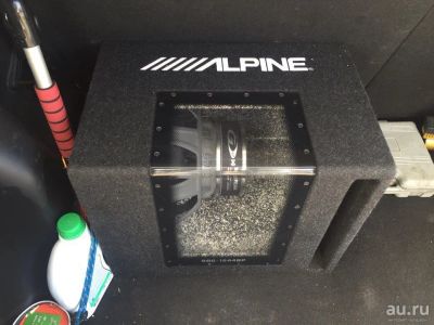 Лот: 8016355. Фото: 1. Сабвуфер Alpine SBG-1244BP + усилитель... Сабвуферы