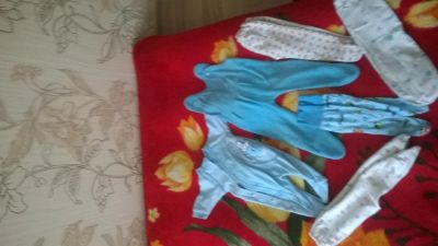 Лот: 9437752. Фото: 1. 6 ползунков, 9 распашонок, 9 чепчиков... Ползунки, распашонки, слипы