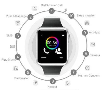 Лот: 10009691. Фото: 1. Xilaiw Bluetooth Smart Watch Спорт... Смарт-часы, фитнес-браслеты, аксессуары