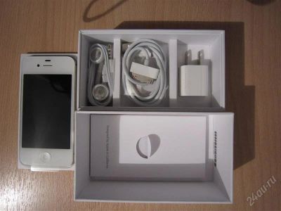 Лот: 2359127. Фото: 1. phone 4s white 16gb рст! на гарантии... Смартфоны